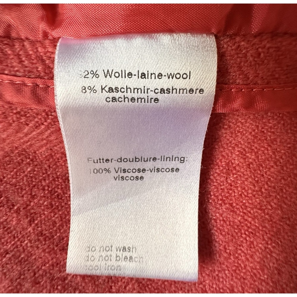 Akris Punto Coral Pink Wool Cashmere Blazer Jacket 4 Origami Pleated Buckle READ - Picture 8 of 14